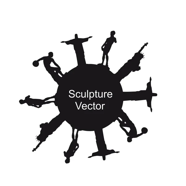 Skulptur vektor — Stock vektor