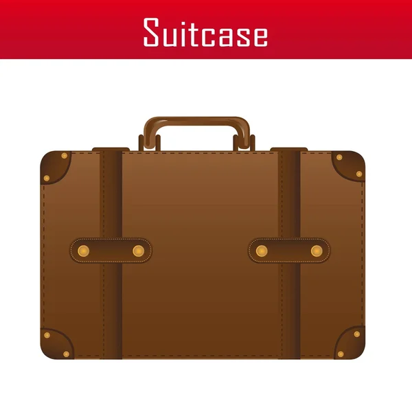 Brown suitcase — Stock Vector
