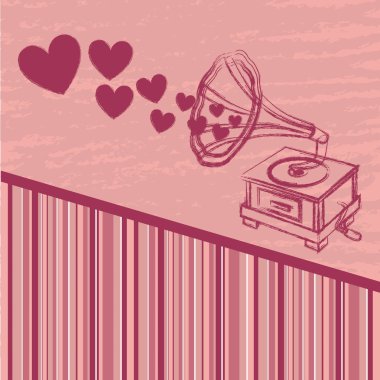 love gramophone clipart