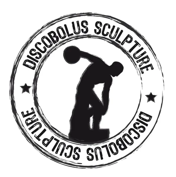 stock vector discobolus sculpture