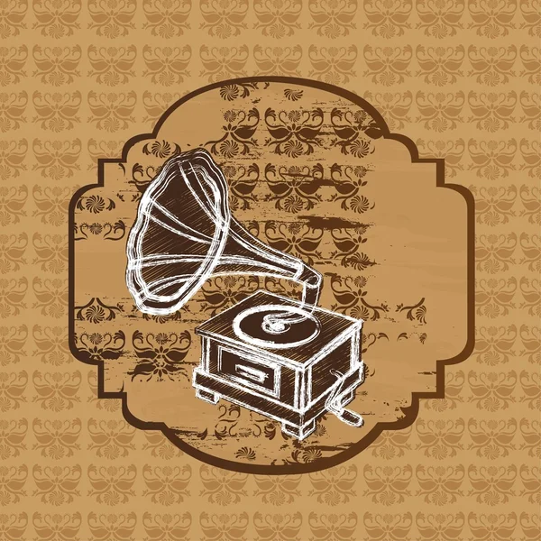 Gramophone grunge — Image vectorielle