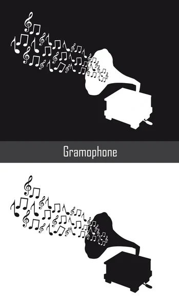 Gramofone — Vetor de Stock