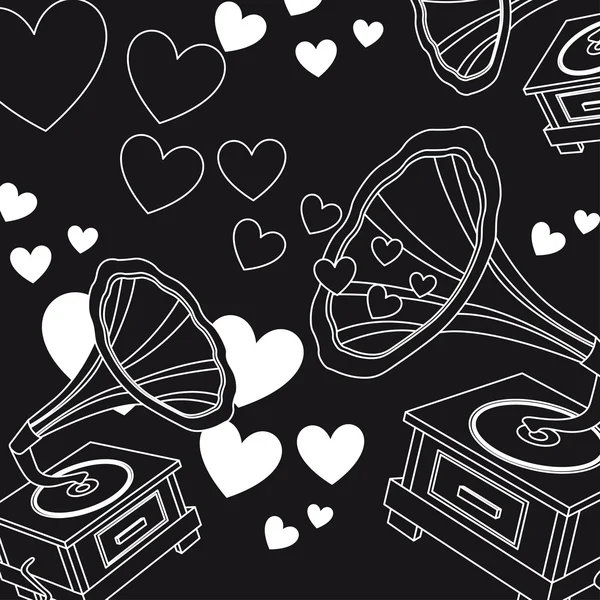 Liebe zur Musik — Stockvektor
