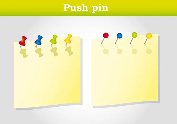 Push pin — Stock Vector