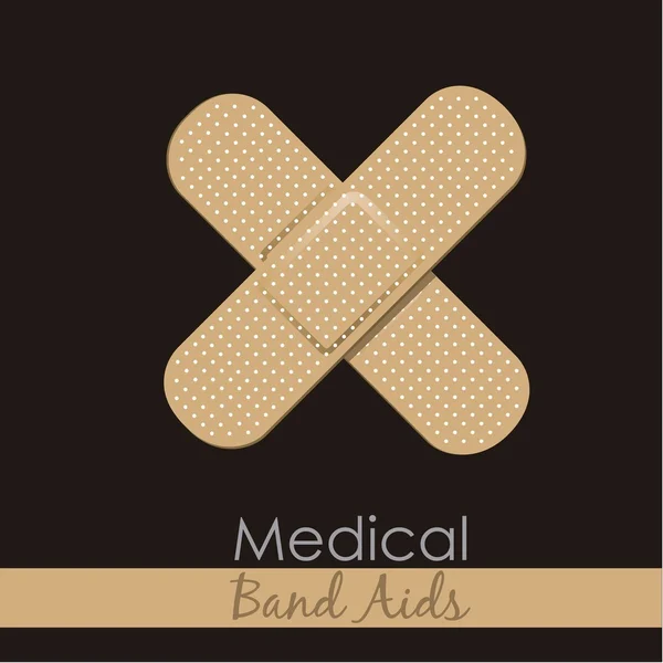Medical Band Aids — Stock Vector