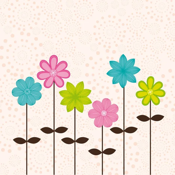 Schattig bloemen — Stockvector