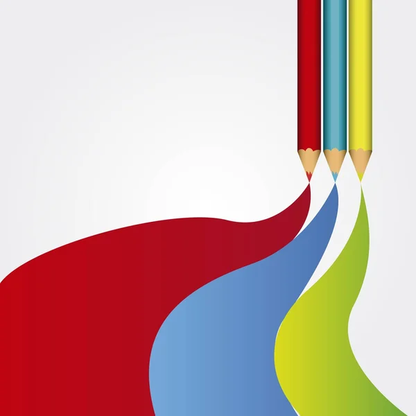 Crayons de couleur fond — Image vectorielle