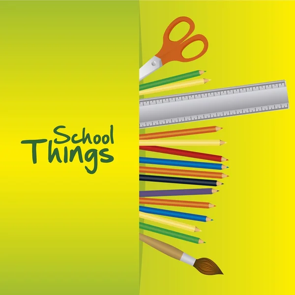 School things — Stock Vector