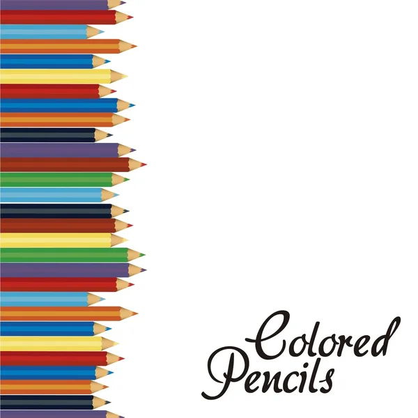 Colores ołówki tło — Wektor stockowy