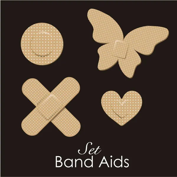 Band aids collection — Stock Vector