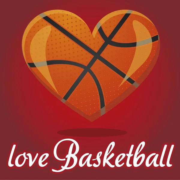 Kocham koszykówki — Wektor stockowy