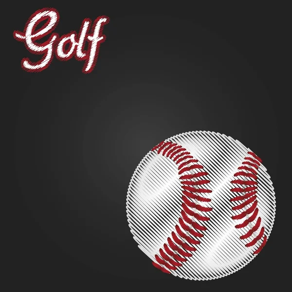 Dessin balle de golf — Image vectorielle
