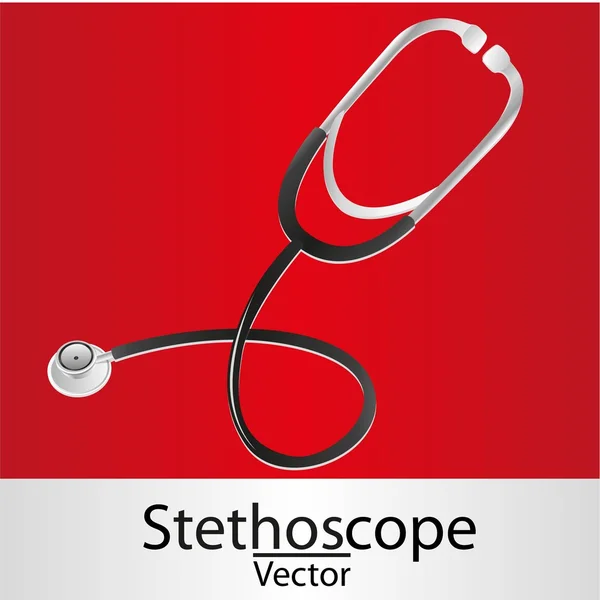 Black stethoscope — Stock Vector