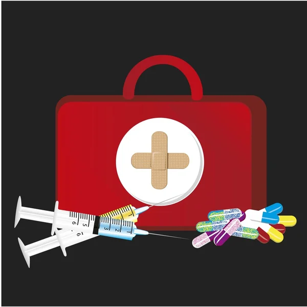 Kit de primeros auxilios — Vector de stock