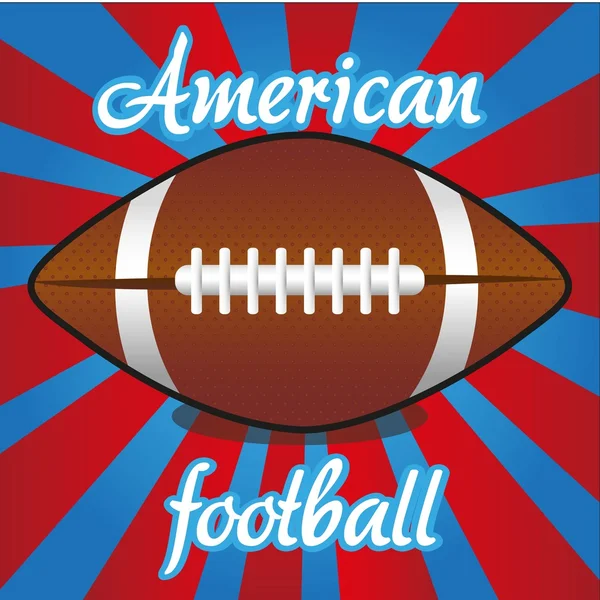 Amerykański futball piłkę na kolor linii — Wektor stockowy
