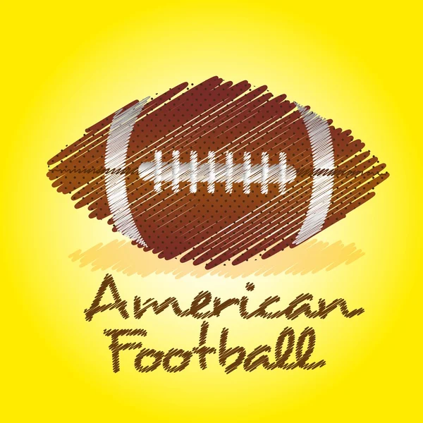 American football drawing — Stock Vector