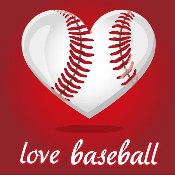 Kocham baseball — Wektor stockowy