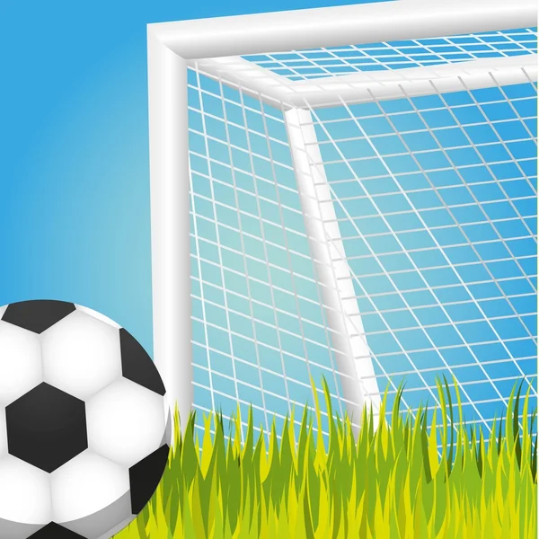 Penalty in soccer game — Stock Vector