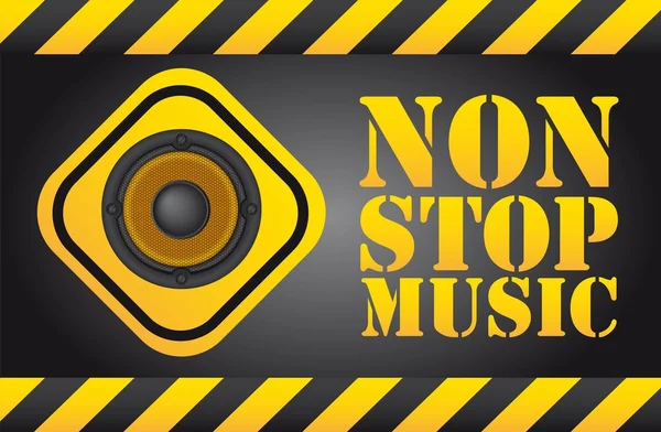 stock vector non stop music