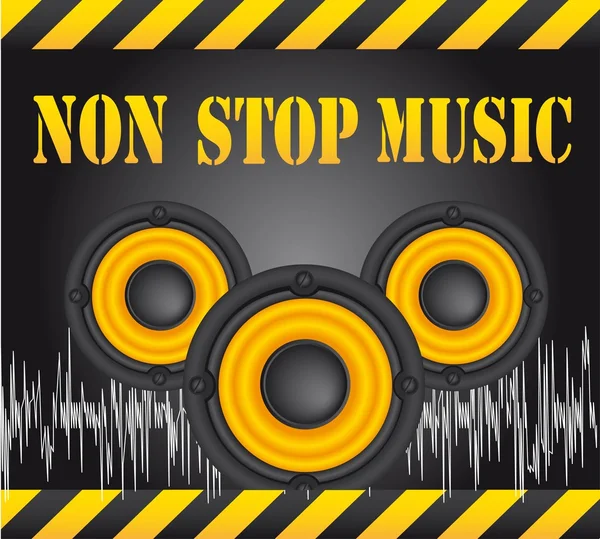 stock vector non stop music