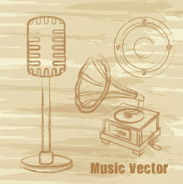 Grunge vector de música — Archivo Imágenes Vectoriales