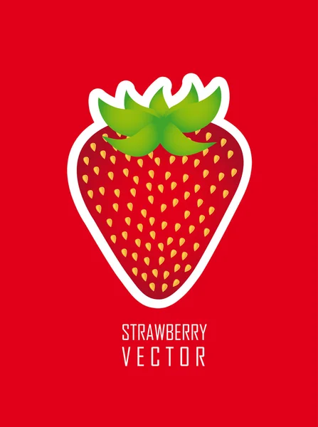 Erdbeer-Vektor — Stockvektor