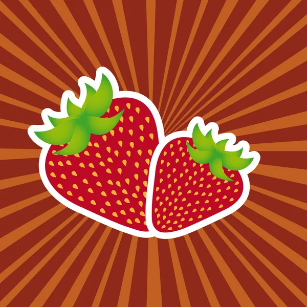 Erdbeer-Vektor — Stockvektor