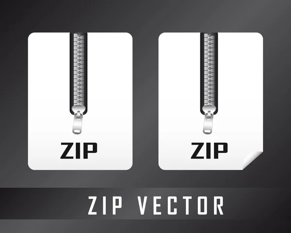 Zip-Vektor — Stockvektor