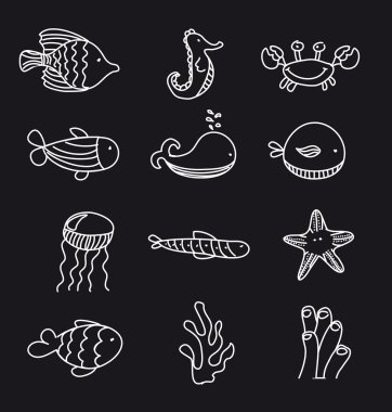 marine animals clipart