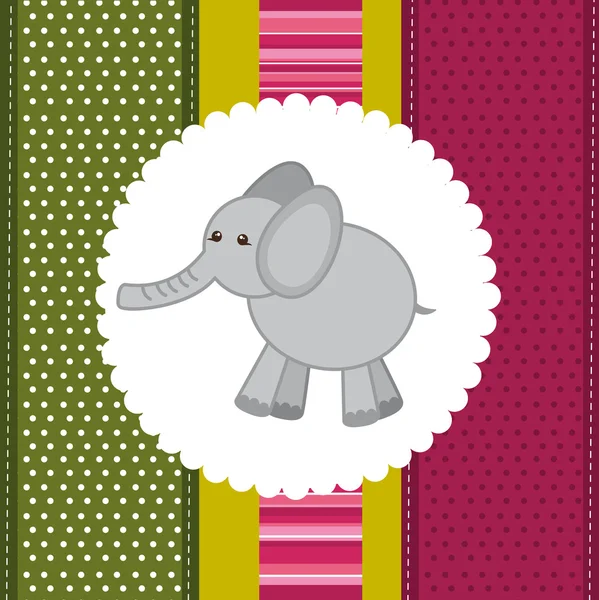 Cute elephant — Stock Vector
