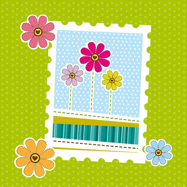 Cute postage — Stock Vector