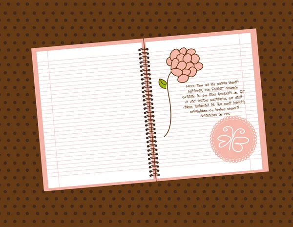 Carino notebook — Vettoriale Stock