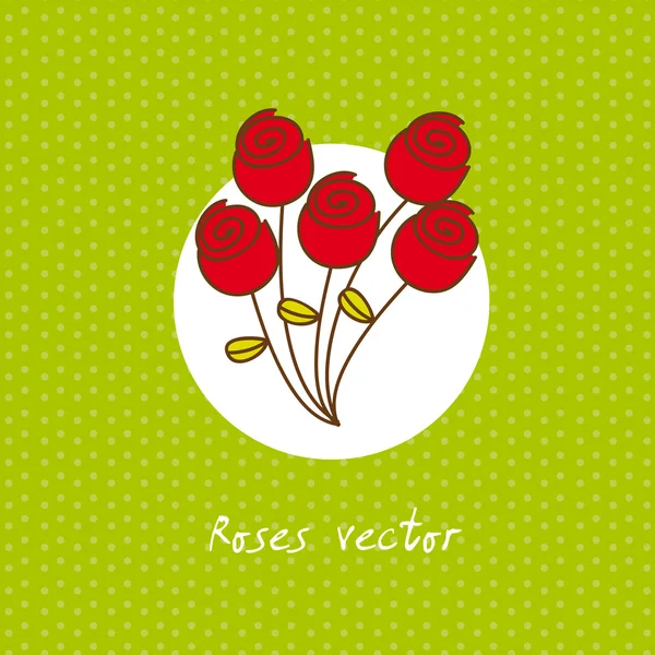 Rosas bonitos — Vetor de Stock
