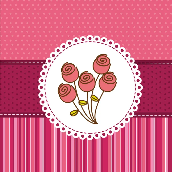 可爱的玫瑰 — 图库矢量图片