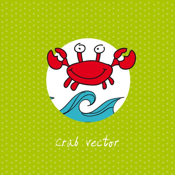 Cute crab vector — Stock Vector