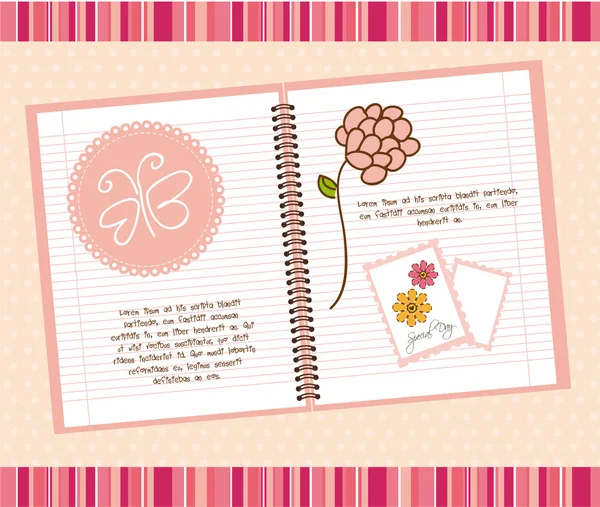 Cute notebook — Stock Vector