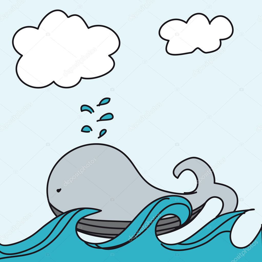 Cute whale vector — Stock Vector © grgroupstock #9838249