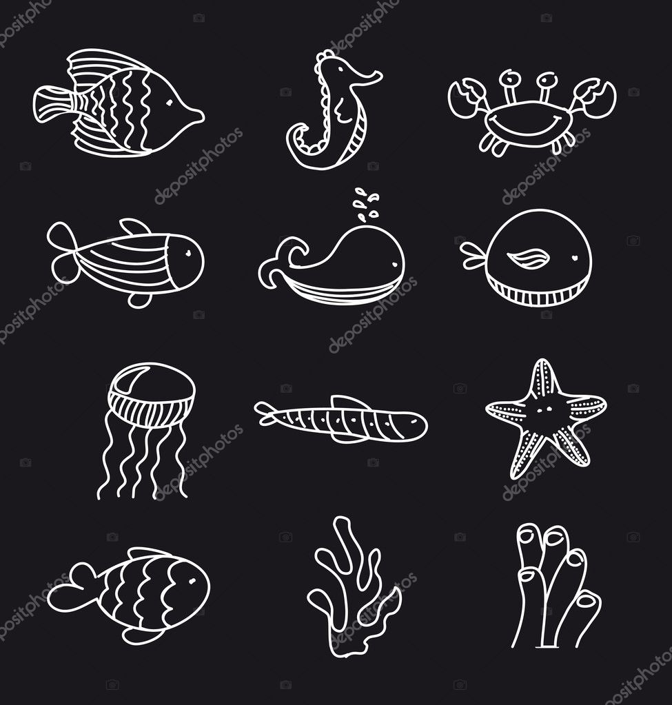 Marine Animals Stock Vector Royalty Free Vector Image By C Grgroupstock 9838464