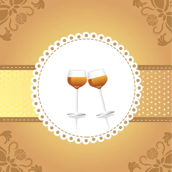 Şarap bardağı — Stok Vektör