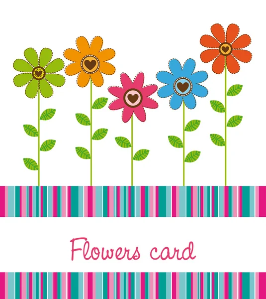 Χαριτωμένο λουλούδια — Διανυσματικό Αρχείο