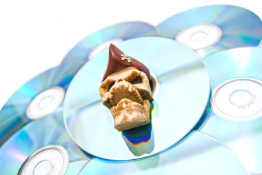 Illegal copy of the disc clipart