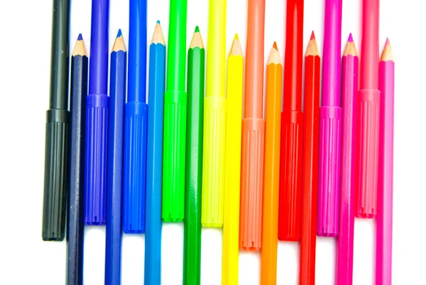 Lápis e marcadores — Fotografia de Stock