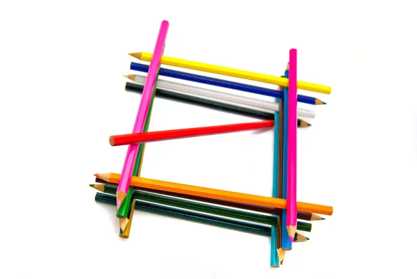 Rejilla de lápices de colores —  Fotos de Stock