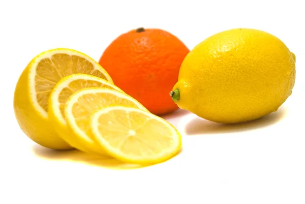 Лимона і мандарина — стокове фото