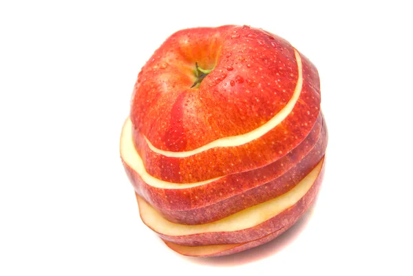 Rodajas de manzana roja — Foto de Stock