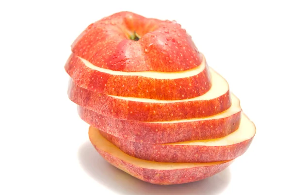 Scheiben roter Apfel — Stockfoto