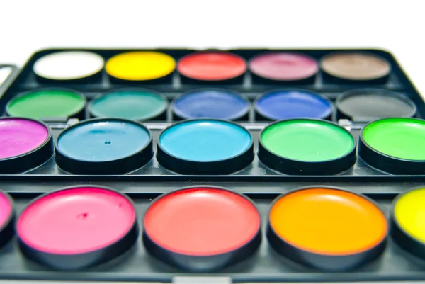 Colorful paint close-up on white — Stock Photo, Image