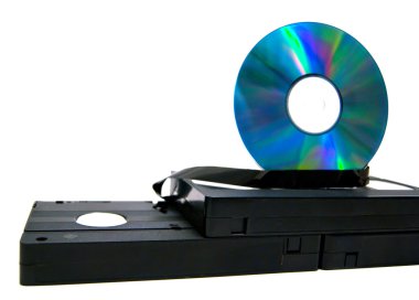 DVD on the VHS clipart