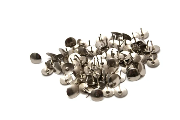 Silver pushpin — Stock Photo, Image