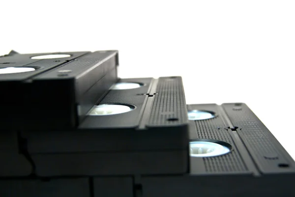 三个视频 cassetes — 图库照片